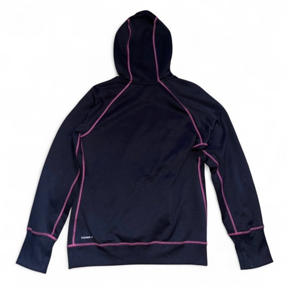 Nike Women's Black and Pink Hoodie Sweater - Picture 4 of 7